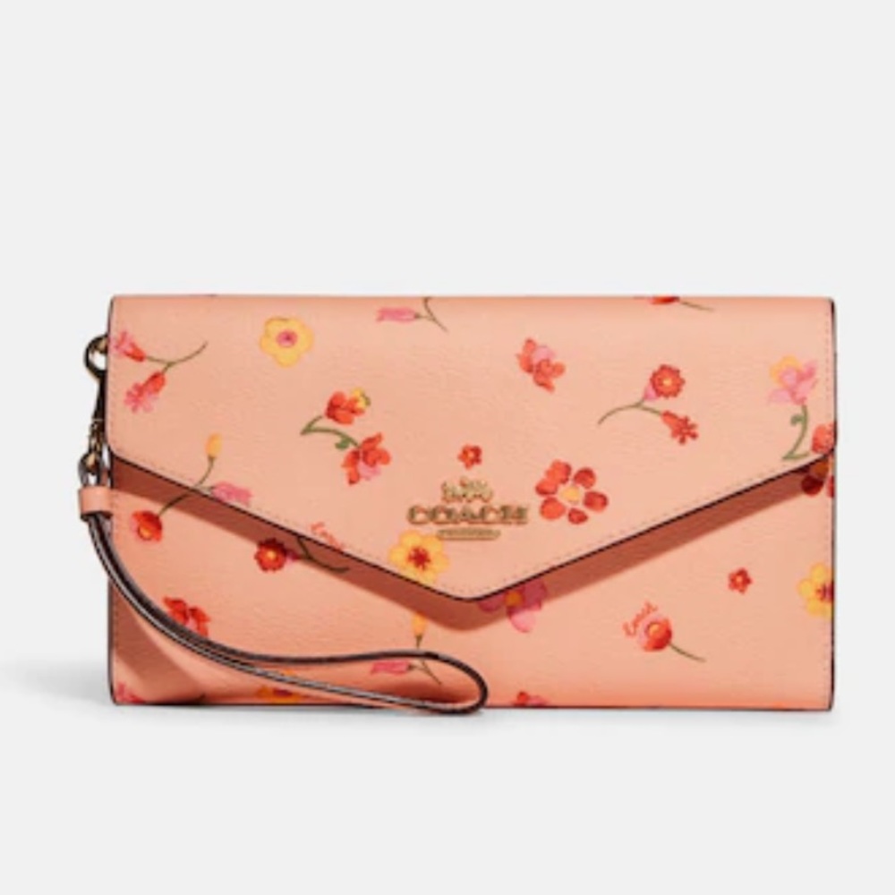 Coach Travel Envelope Wallet With Mystical Floral Print